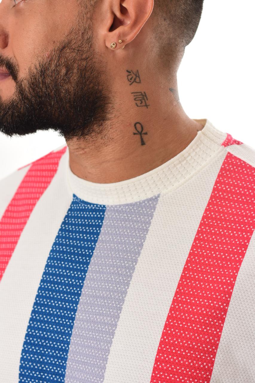 Oversize Focus Rayas Hombre Textura