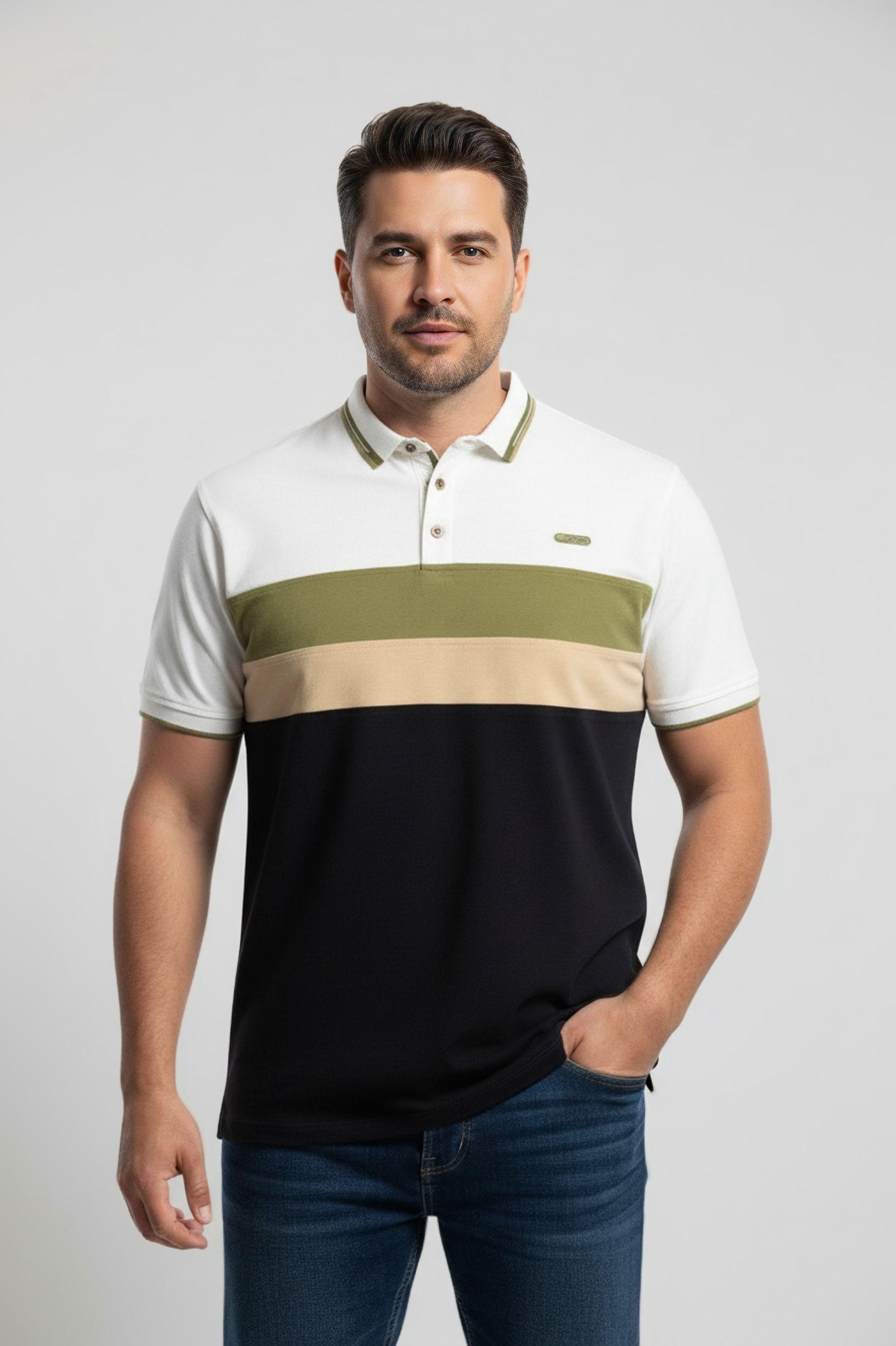 POLO PLUS BLOQUES HOMBRE
