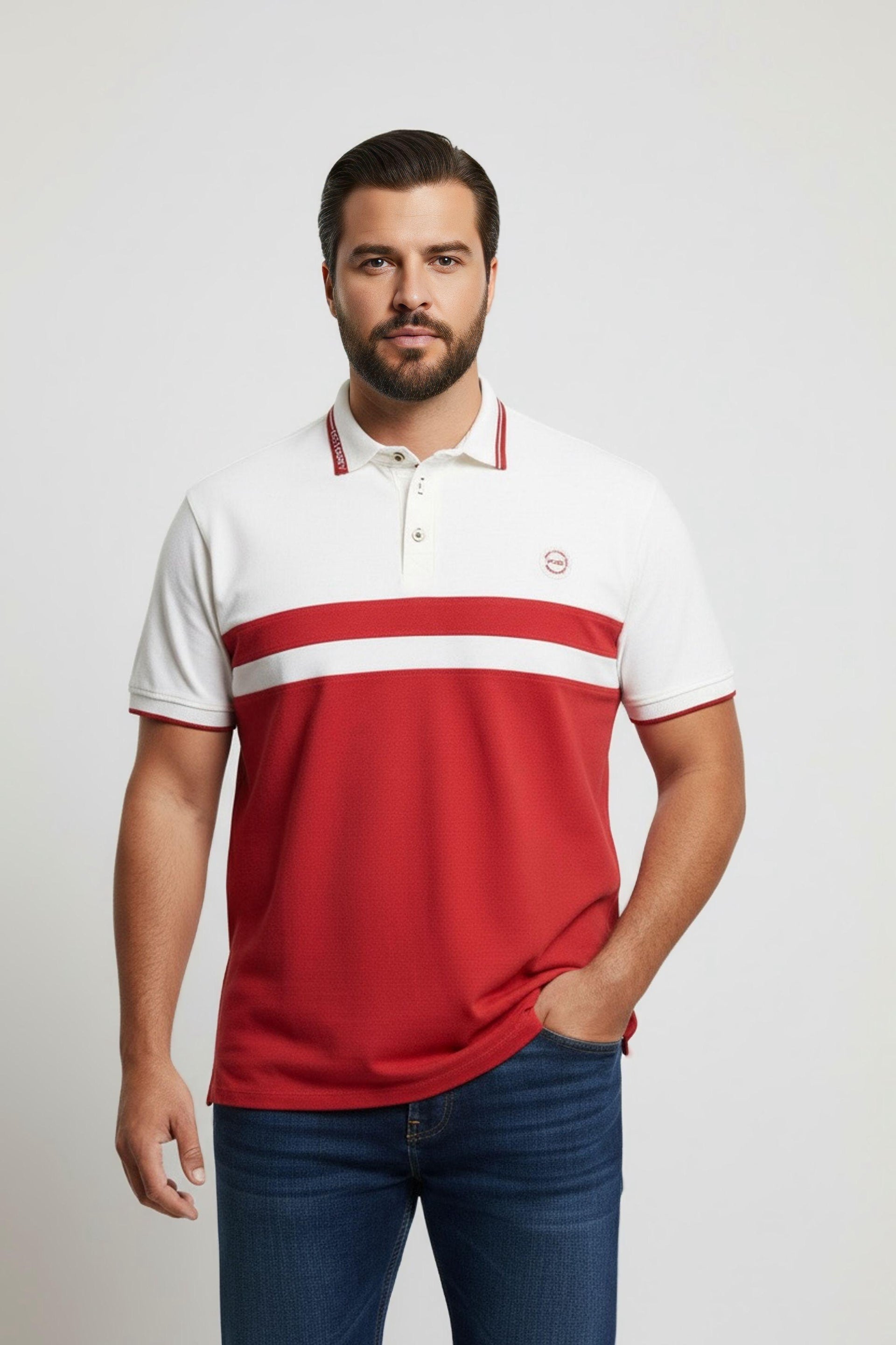 POLO PLUS BLOQUES HOMBRE